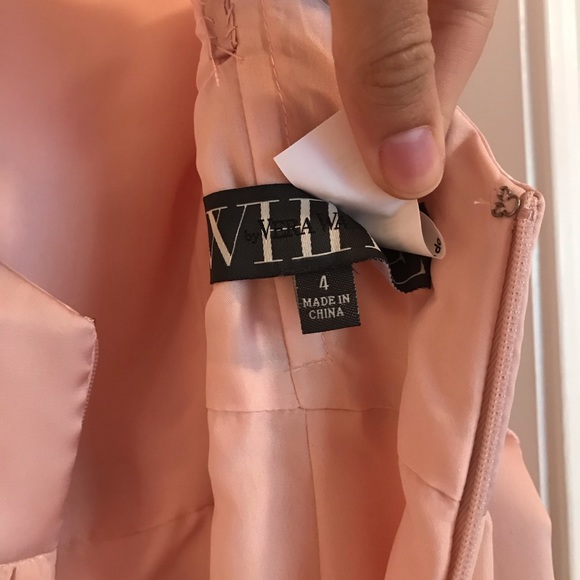 White by VW CHARMEUSE & CHIFFON DRESS WITH RUFFLE - Picture 7 of 8